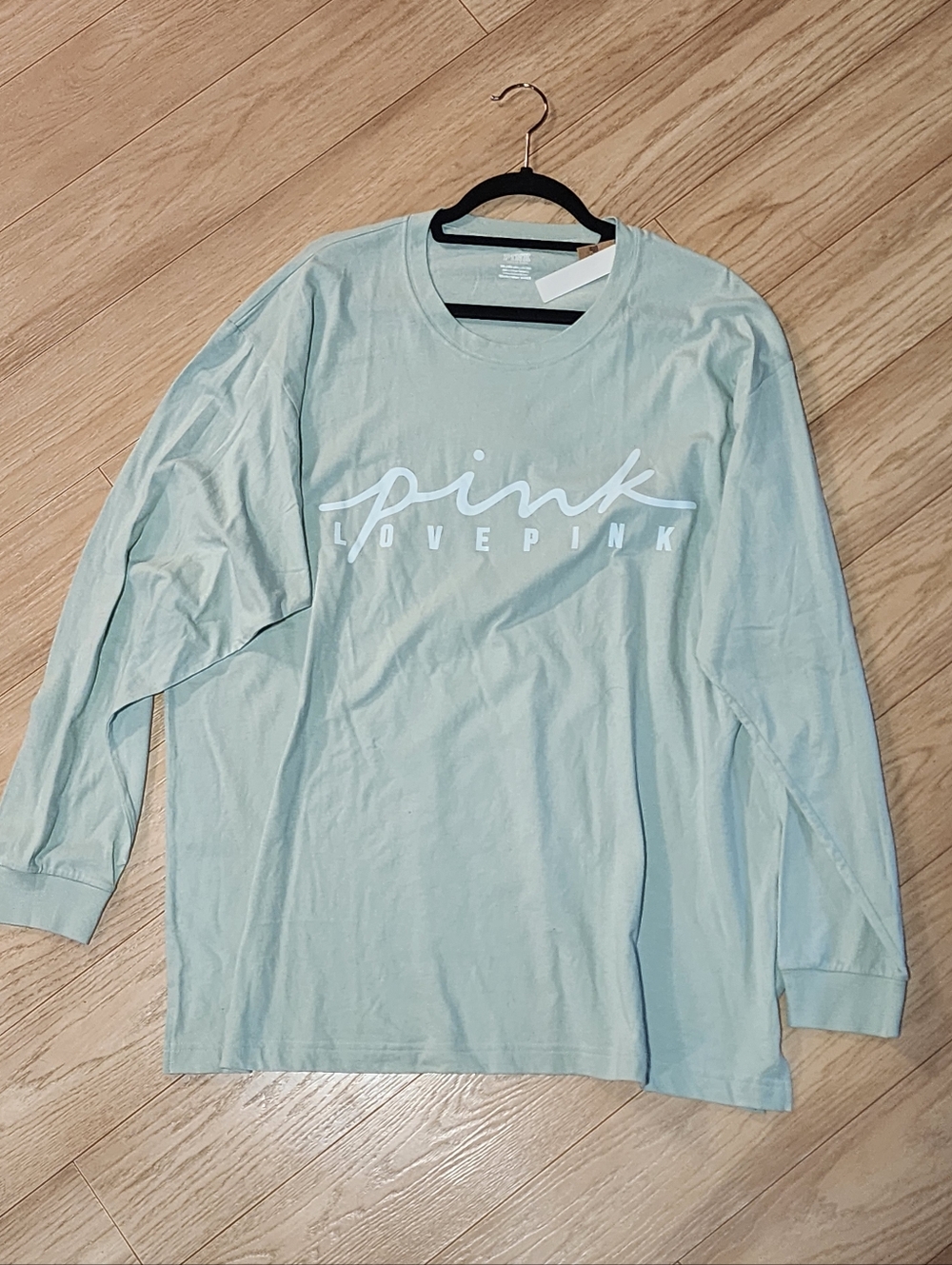 Vs PINK Victoria's Secret Green Sage Long Sleeve Shirt Casual Travel XXL 2XL